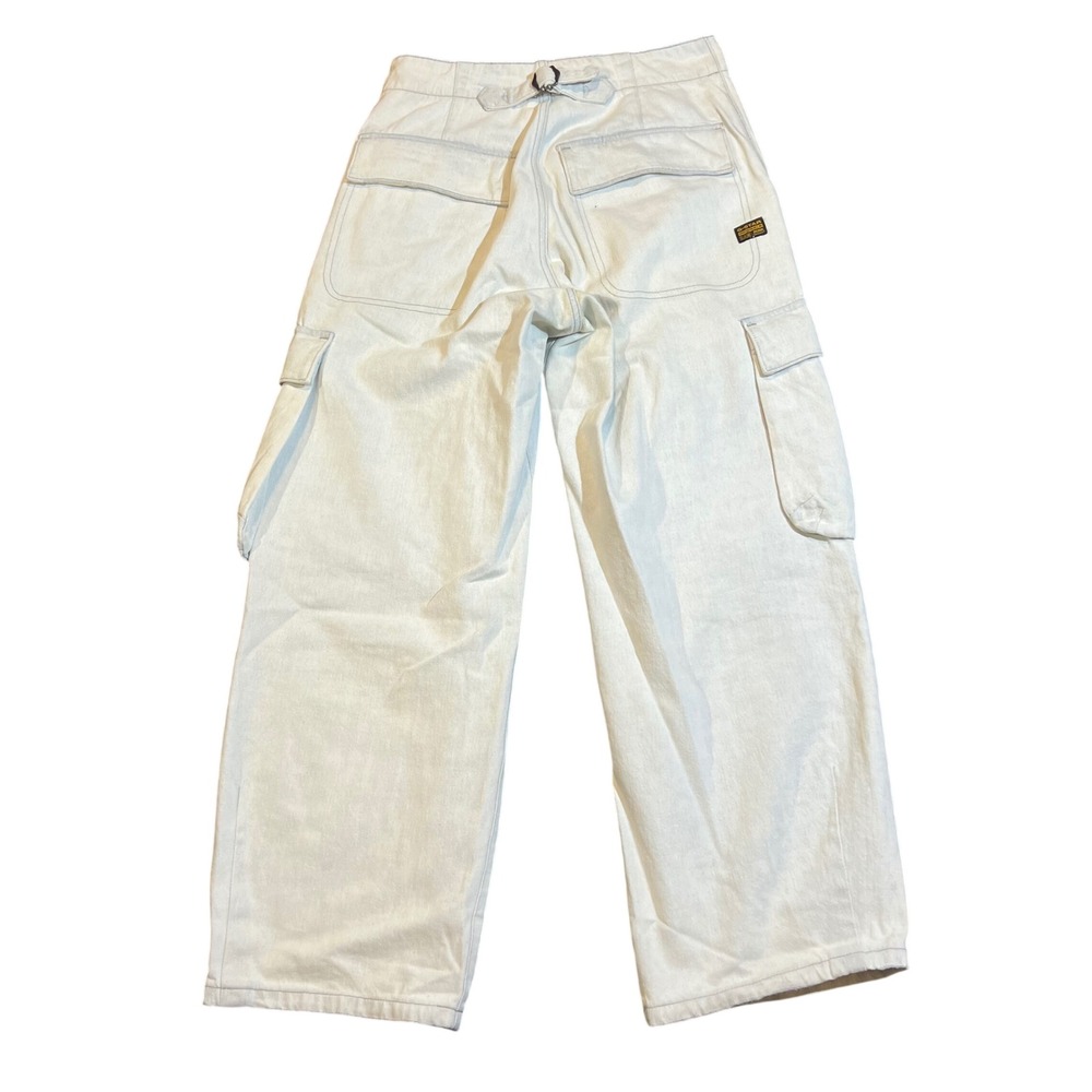 G-Star RAW Womens Balloon Cargo Pants Light Wash Denim Wide Leg W25 L30 (30x29)
